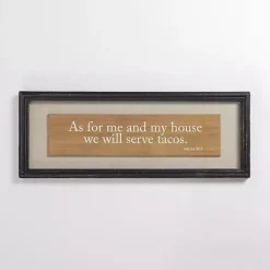 New Kirklands Home We Will Serve Tacos Wall Plaque
