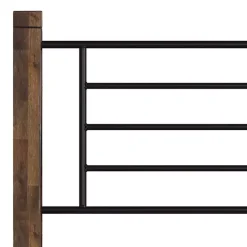 Hot Kirklands Home Weathered Brown Farmhouse Queen Bed