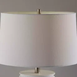 Sale Kirklands Home Weathered Cream Marissa Ribbed Table Lamp