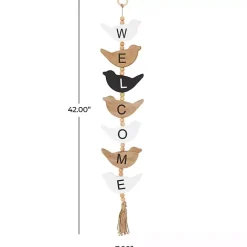 Outlet Kirklands Home Welcome Bird Shaped Wood Wall Sign