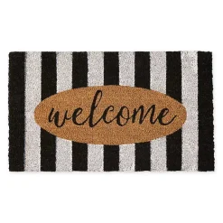 Online Kirklands Home Welcome Cabana Stripe Coir Doormat