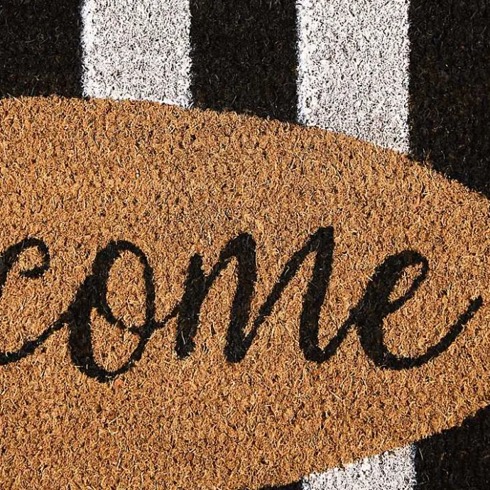 Online Kirklands Home Welcome Cabana Stripe Coir Doormat