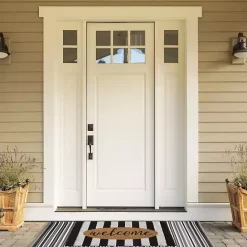 Online Kirklands Home Welcome Cabana Stripe Coir Doormat