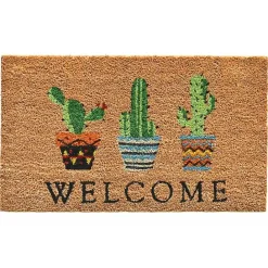 New Kirklands Home Welcome Cactus Trio Doormat