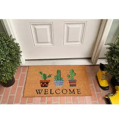 New Kirklands Home Welcome Cactus Trio Doormat