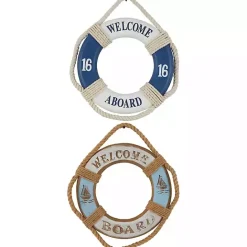 Clearance Kirklands Home Welcome Life Ring Wall Plaques, Set of 2