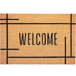 Outlet Kirklands Home Welcome Natural Linear Doormat Brown