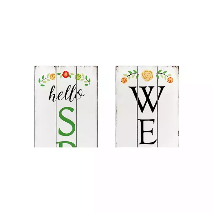 Outlet Kirklands Home Welcome Spring Double Sided Porch Sign
