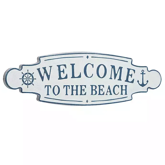 New Kirklands Home Welcome To The Beach Metal Wall Plaque
