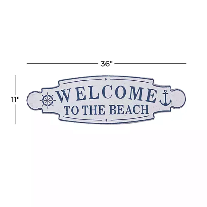 New Kirklands Home Welcome To The Beach Metal Wall Plaque