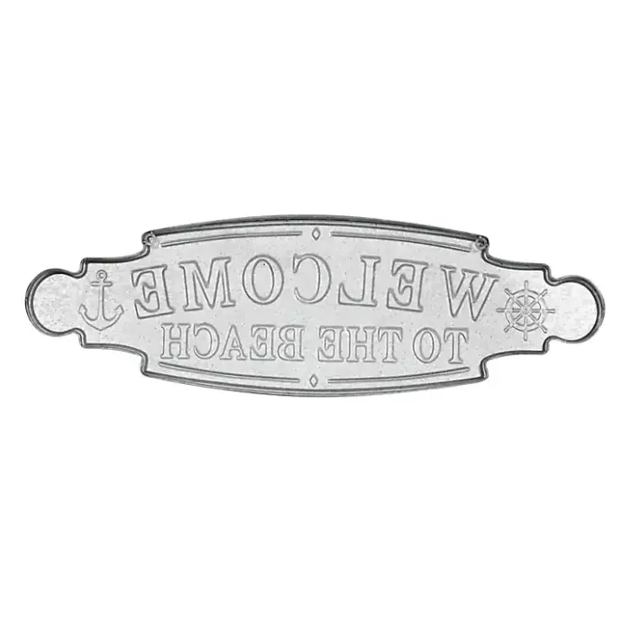 New Kirklands Home Welcome To The Beach Metal Wall Plaque