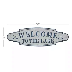 Hot Kirklands Home Welcome To The Lake Metal Wall Plaque