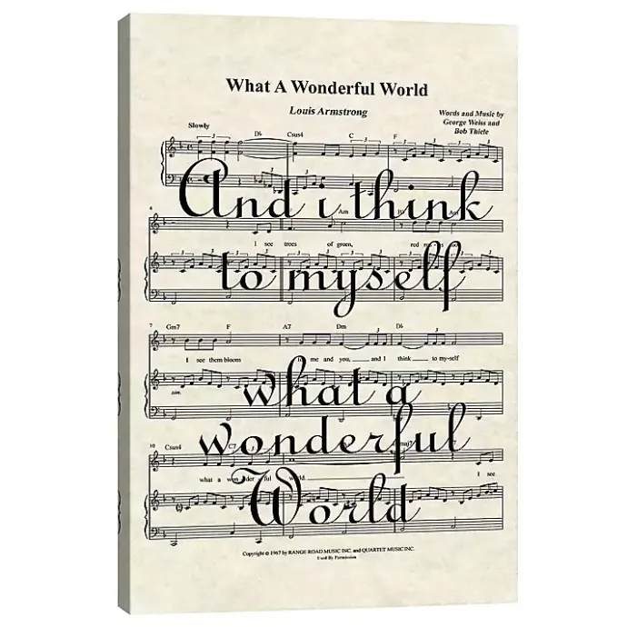 Hot Kirklands Home What A Wonderful World II Canvas Art Print