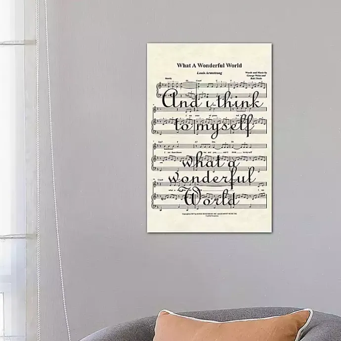 Hot Kirklands Home What A Wonderful World II Canvas Art Print