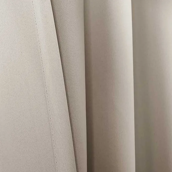 Best Kirklands Home Wheat Back Tab Blackout Curtain Panel Set, 84 in. Tan