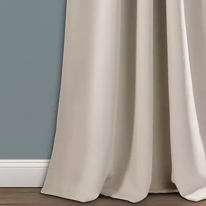 Best Kirklands Home Wheat Back Tab Blackout Curtain Panel Set, 84 in. Tan