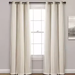 Online Kirklands Home Wheat Curtain Panel Set with Overlay, 95 in.