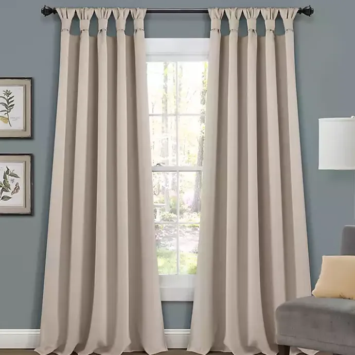 Best Kirklands Home Wheat Knotted Curtain Panel Set, 95 in. Tan