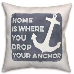 New Kirklands Home Where You Drop Your Anchor Outdoor Throw Pillow