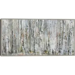 Clearance Kirklands Home Whispering Birch Framed Canvas Art Print Gray