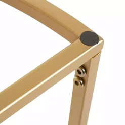 Online Kirklands Home & Gold Half Moon Dorrah Accent Table White