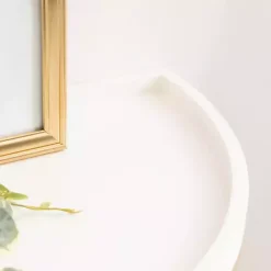 Online Kirklands Home & Gold Half Moon Dorrah Accent Table White