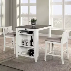 Hot Kirklands Home & Gray Wood Kayla Counter Height 3-pc. Set White