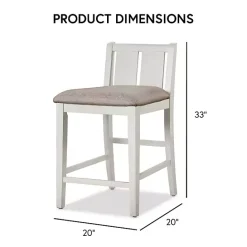 Hot Kirklands Home & Gray Wood Kayla Counter Height 3-pc. Set White