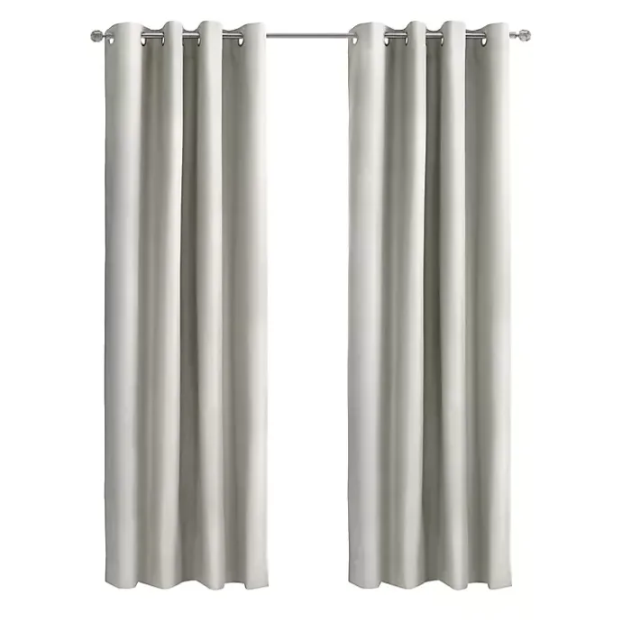 Kirklands Home Alpine Blackout Curtain Panel, 84 in. White