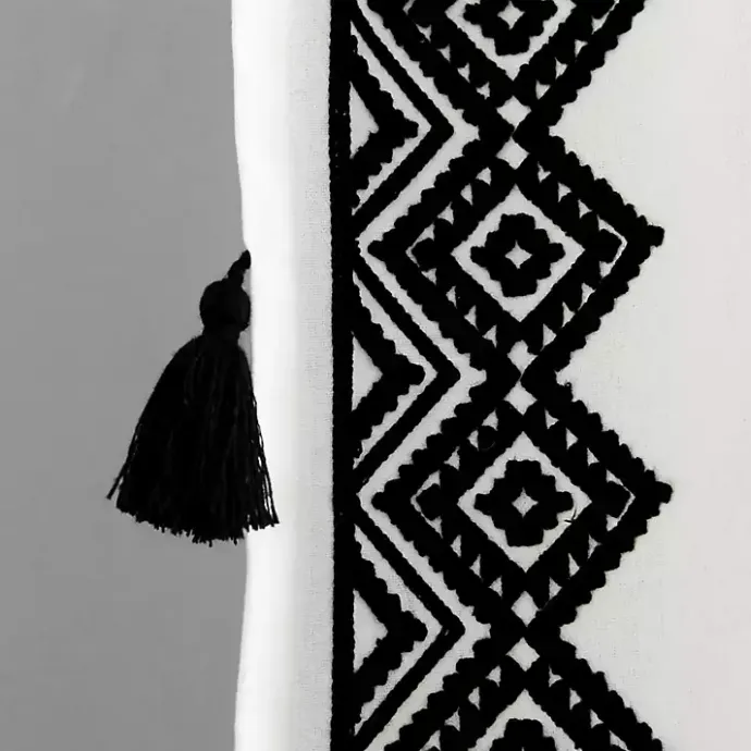 Clearance Kirklands Home White and Black Diamond Curtain Panel, 84 in.