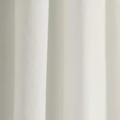 New Kirklands Home White and Black Embroidered Curtain Panel, 84 in.