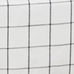 Kirklands Home White and Black Plaid Cotton Napkins, Set of 4