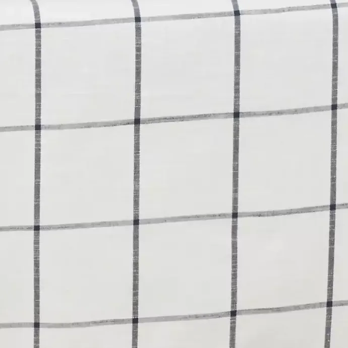 Kirklands Home White and Black Plaid Cotton Napkins, Set of 4