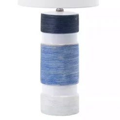 Sale Kirklands Home and Blue Large Stripe Table Lamp White