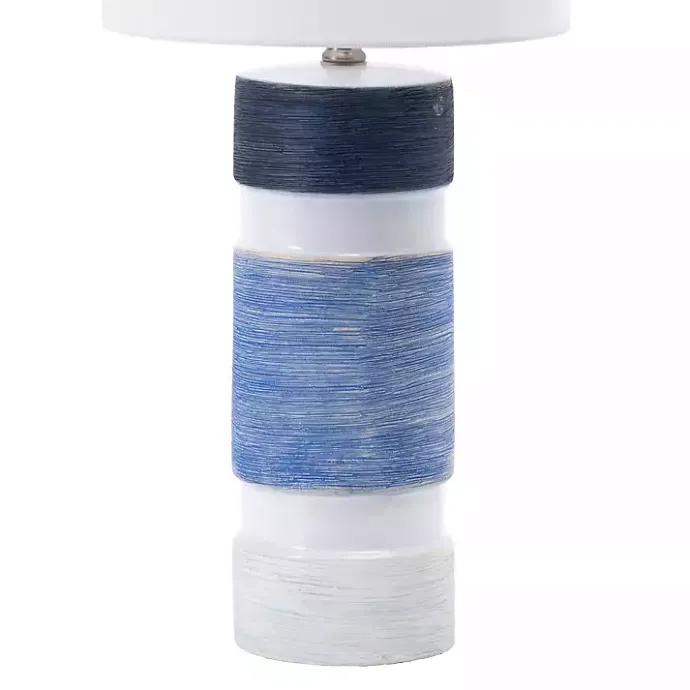 Sale Kirklands Home and Blue Large Stripe Table Lamp White