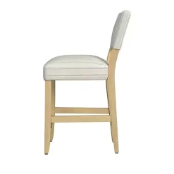 Online Kirklands Home and Blue Striped Natural Counter Stool White