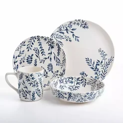 Online Kirklands Home White and Blue Vines 16-pc. Dinnerware Set