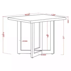 Best Kirklands Home White and Dark Oak Wood Live Edge Accent Table Brown