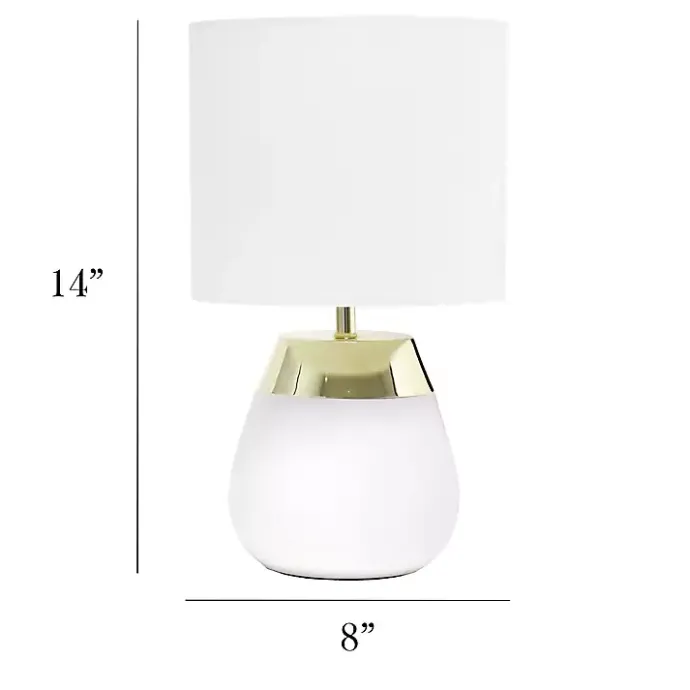 Hot Kirklands Home and Metallic Gold 4-Touch Table Lamp White
