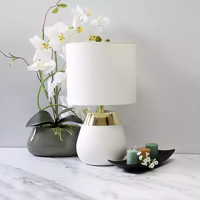 Hot Kirklands Home and Metallic Gold 4-Touch Table Lamp White