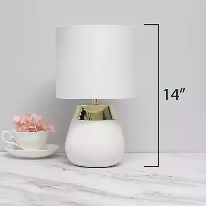 Hot Kirklands Home and Metallic Gold 4-Touch Table Lamp White