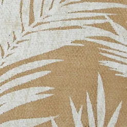Kirklands Home White and Natural Fern Round Placemats, Set of 6