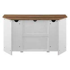 Sale Kirklands Home and Natural Sliding Barn Door TV Stand White