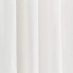 New Kirklands Home White and Navy Scalloped Curtain Panel Set, 84 in.