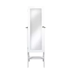 Online Kirklands Home and Silver Wood Mirror Armoire White