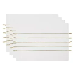 Outlet Kirklands Home and Stone Striped Placemats, Set of 4 White