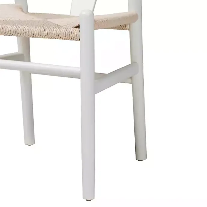 Outlet Kirklands Home and Tan Wishbone Dining Chairs, Set of 2 White