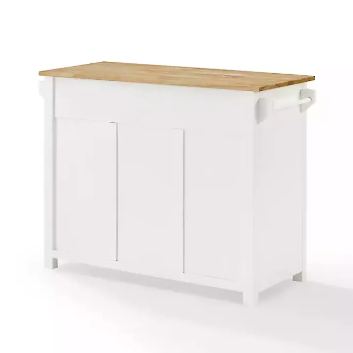 Best Kirklands Home Barn Door Kitchen Cart White