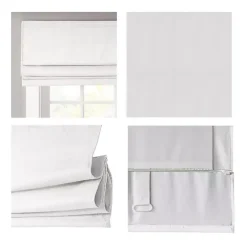Clearance Kirklands Home Basketweave Cordless Roman Shade, 31 in. White