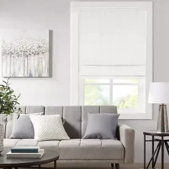 Sale Kirklands Home Basketweave Cordless Roman Shade, 33 in. White